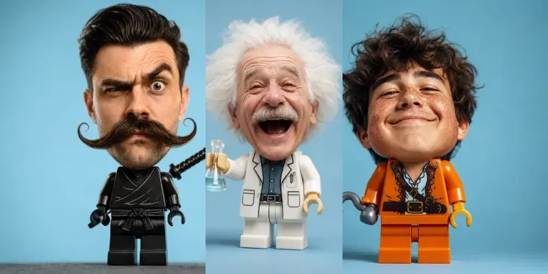 Surreal Lego Head Portraits generated by undefined