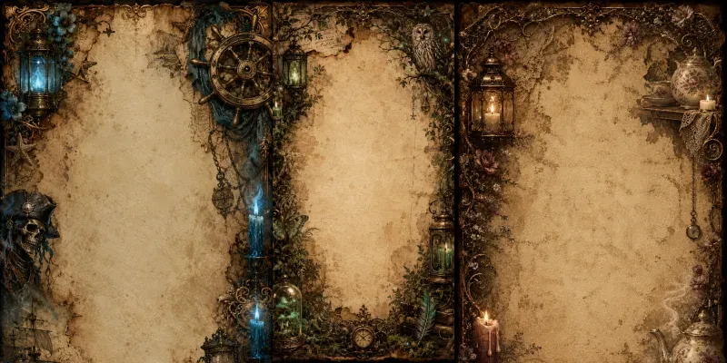 Vintage Gothic Journal Frames generated by undefined