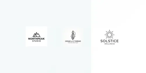 Minimalist Brand Logos generated by gemini-image