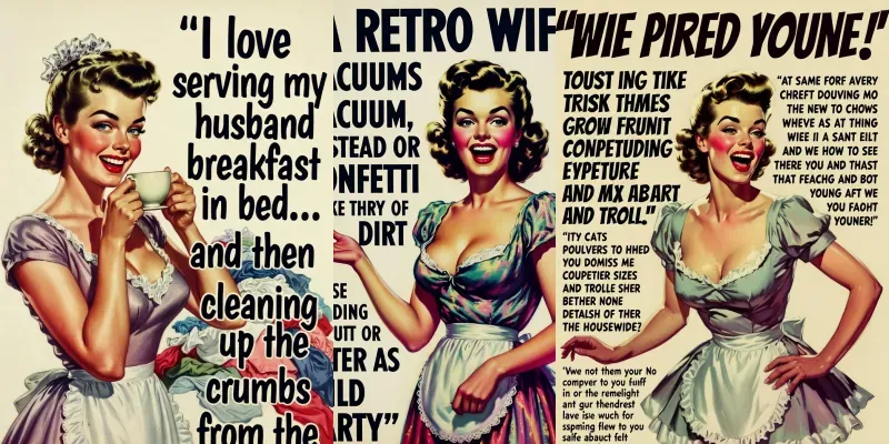 Retro Housewives Humor Packs generated by undefined