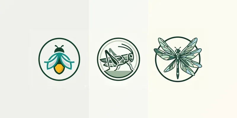 Modern Forest Insect Emblems generated by undefined