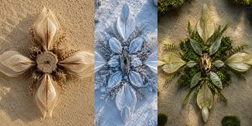 Organic Seed Pod Land Art generated by chatgpt-image