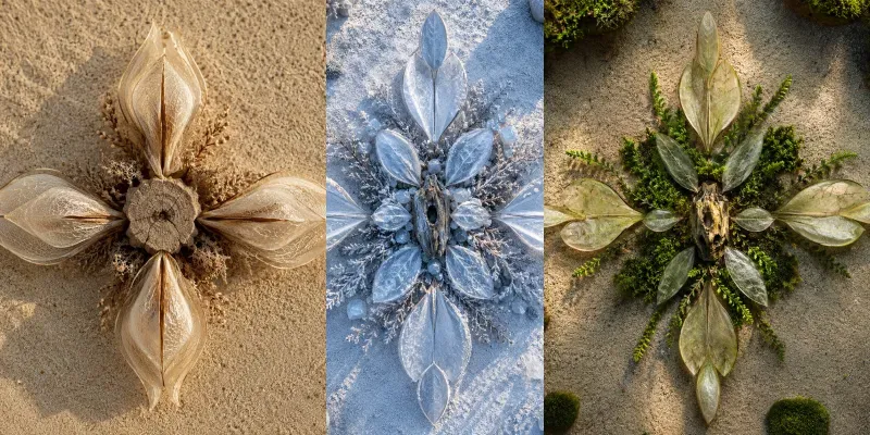 Organic Seed Pod Land Art generated by undefined