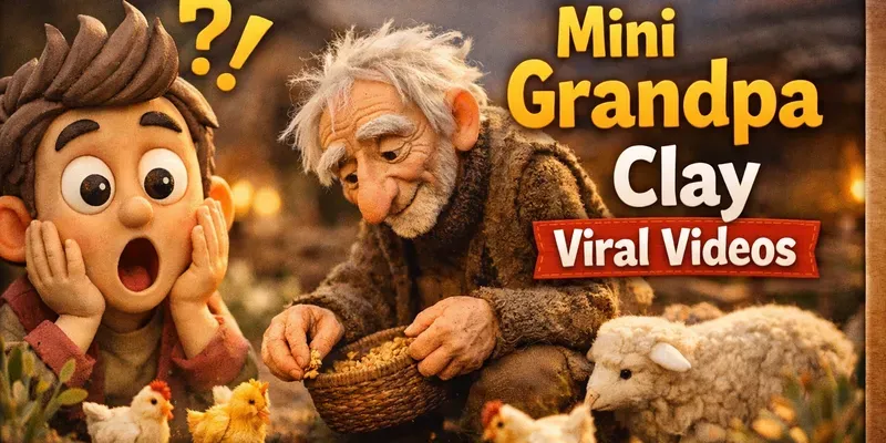 Mini Grandpa Clay Viral Videos generated by undefined