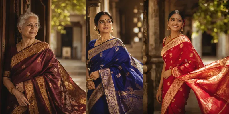 Traditional Saree Portrait Photography generated by undefined