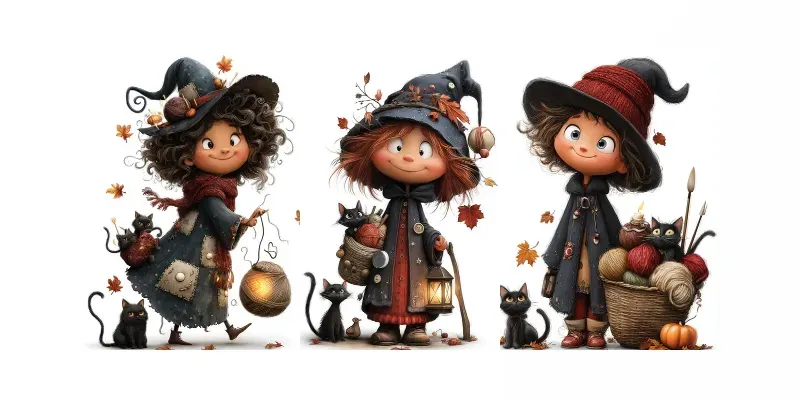Midnight Yarn Shop Witches generated by undefined