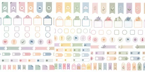 Aesthetic Todo Clipart Pack Stickers generated by chatgpt-image