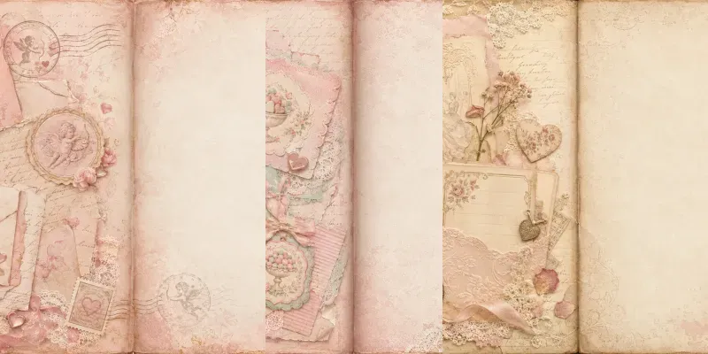 Valentine Romance Journal Spreads