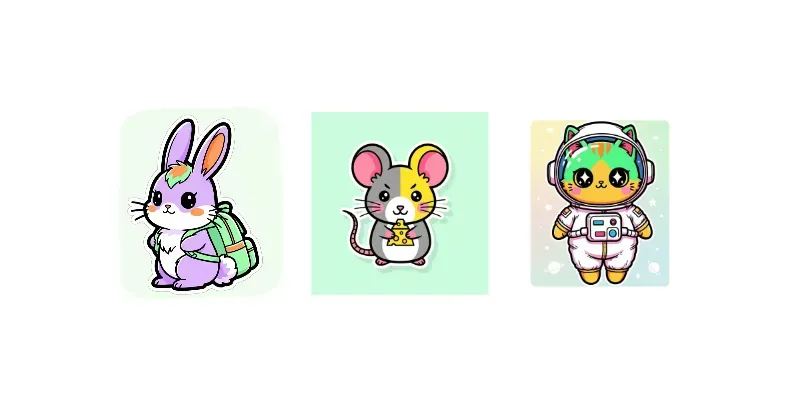 Adorable Kawaii Animal Stickers generated by undefined