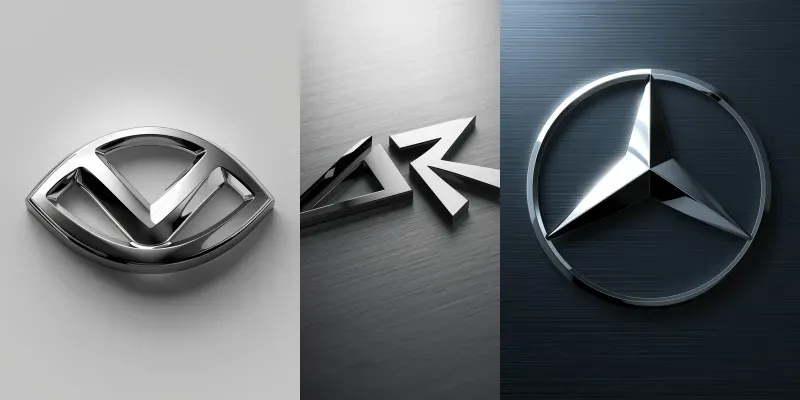 Premium Metallic 3D Logos generated by undefined