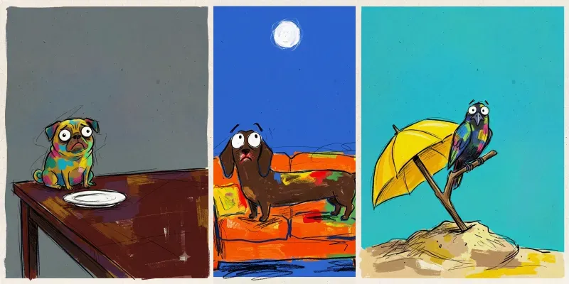Minimalist Neofauvist Pet Solitude Art generated by undefined