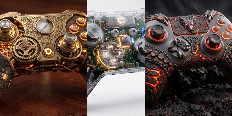 Custom 3D Game Controller Art generated by undefined