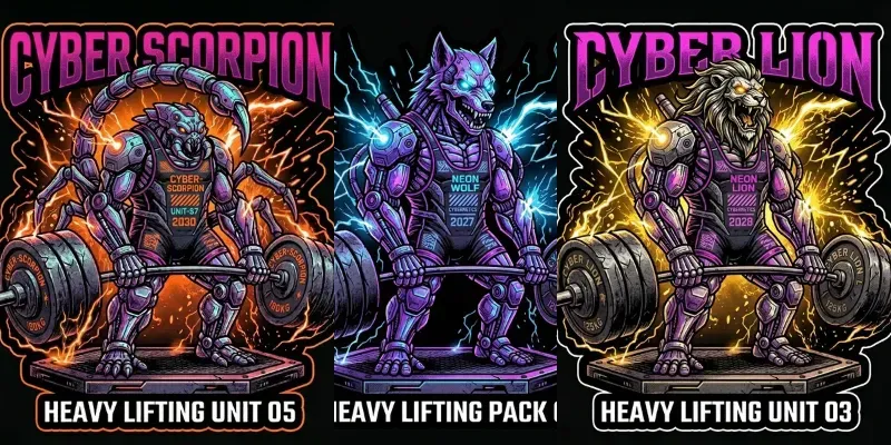 Nano Banana 2 Neon Cyber Gym Tshirts generated by undefined