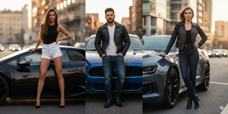 Beautiful Models With Stunning Vehicles generated by undefined