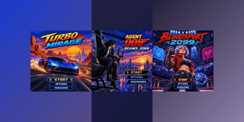 Retro Game Menu Creator