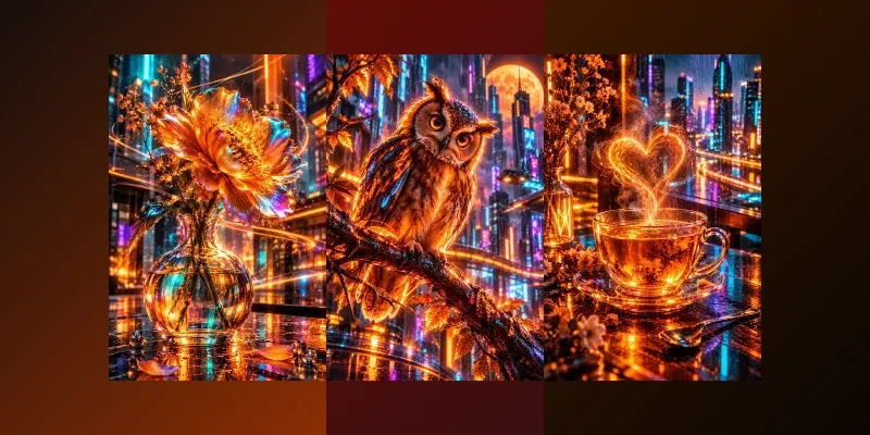 Neon Amber Cyberpunks