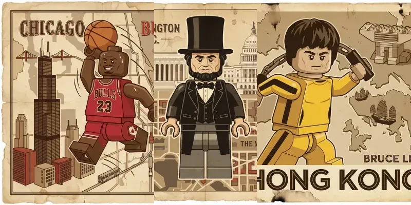 Vintage Lego City Icons generated by undefined