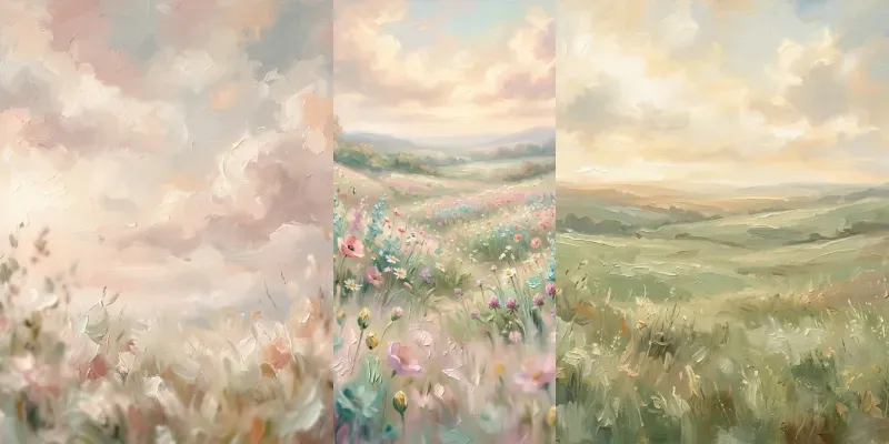 Dreamy Painted Photography Backgrounds generated by undefined