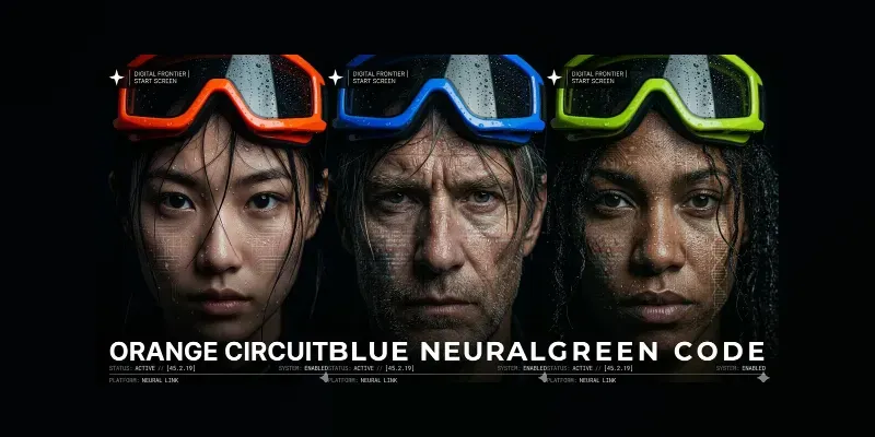 Dark UI Cyberpunk Cover Start Screens generated by undefined