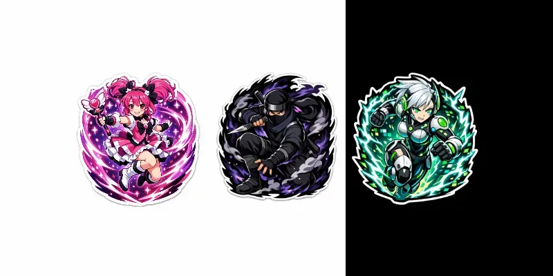 Anime Aura Stickers generated by undefined
