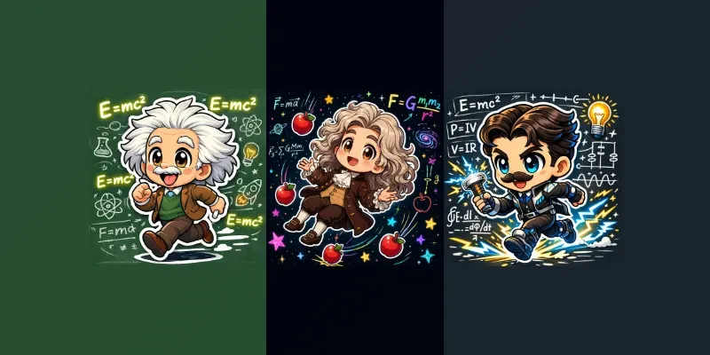 Cute Scientist Chibi Stickers generated by undefined