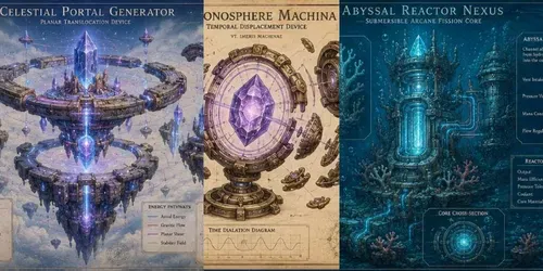 Fantasy Machine Blueprints Generator generated by chatgpt-image