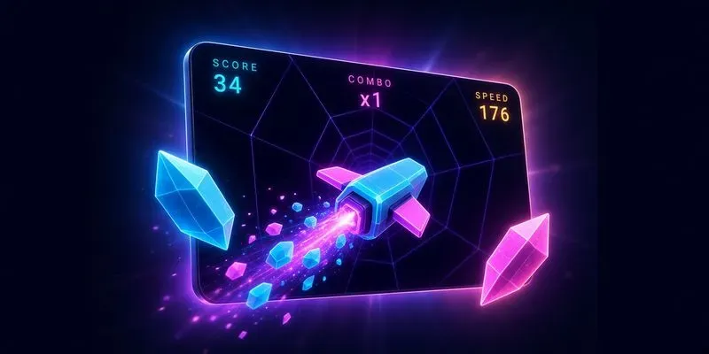 3D Neon Arcade Space Shooter Game Maker