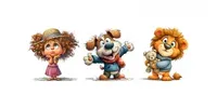 Cute Fairy Tale Characters midjourney prompt mini thumbnail