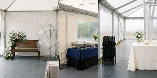 Wedding Rain Plan Setup Photo Builders generated by gemini-image