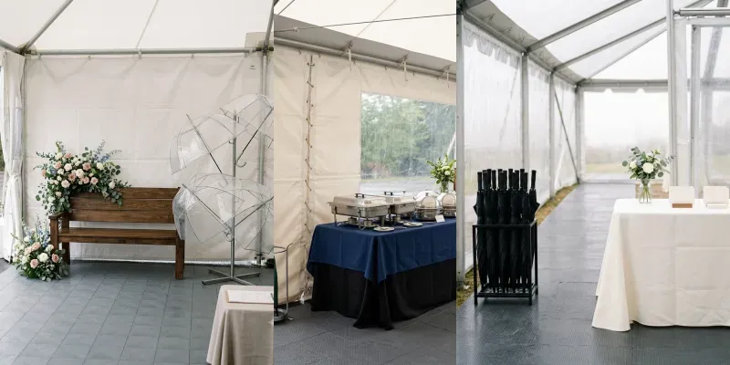 Wedding Rain Plan Setup Photo Builders generated by undefined