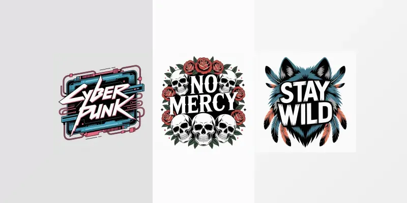 Vector Text Tshirt Designs generated by undefined