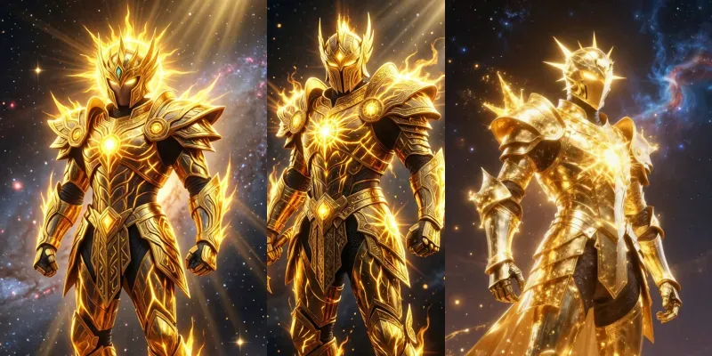 Celestial Plasma Knight Hd Art generated by undefined