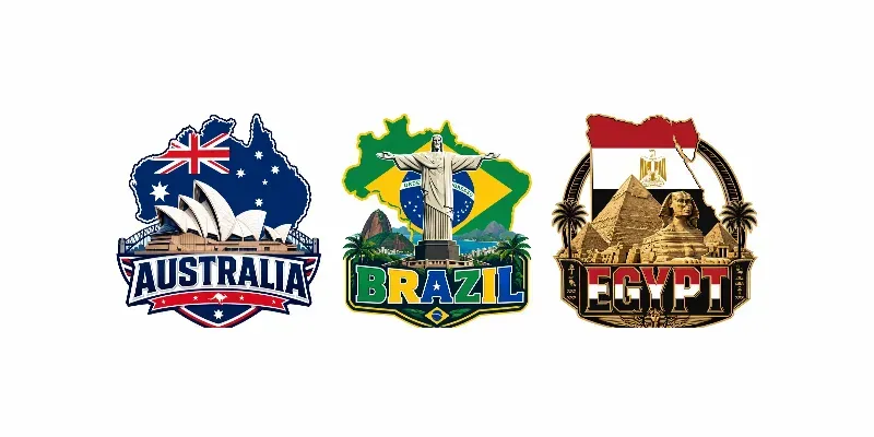 Bold Travel Landmark Badge Designs generated by undefined