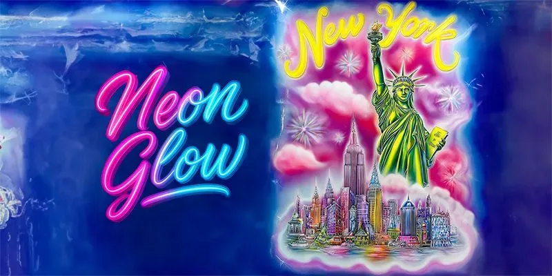 Neon Glow Travel Posters Collection