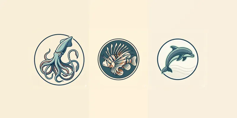 Ocean Animal Emblems generated by undefined