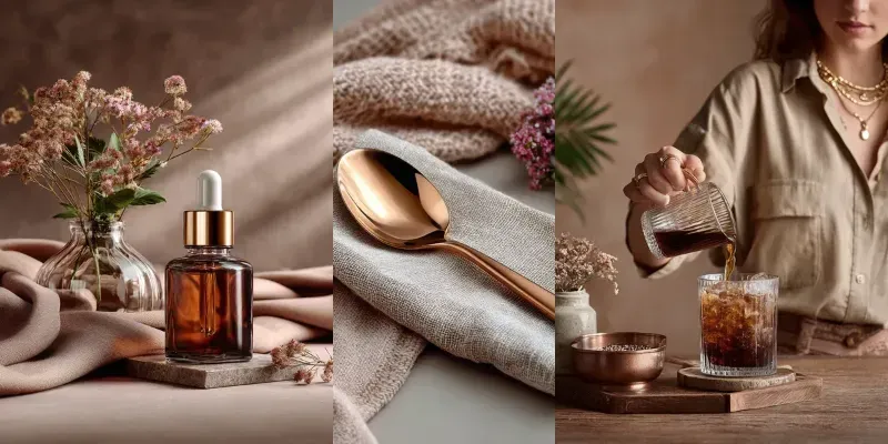 Bronzed Simplicity Earthy Aesthetic Vibes generated by undefined