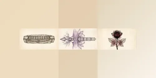 Xray Botanical Ink Art generated by gemini-image