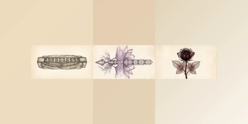 Xray Botanical Ink Art generated by undefined