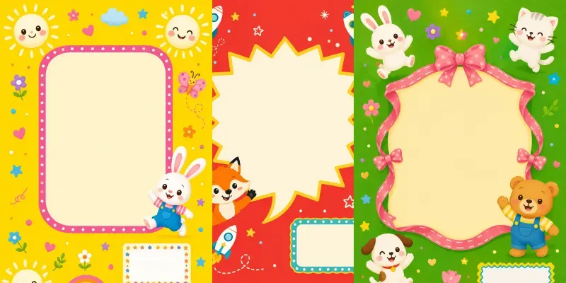 Childrens Book Back Covers Colorful generated by undefined