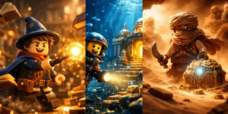 Cinematic Miniature Adventure Scenes generated by undefined