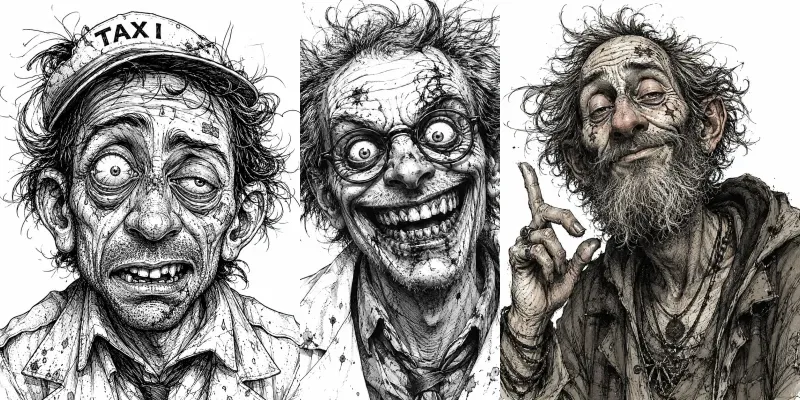 Grimy Cartoon Portrait Generator generated by undefined