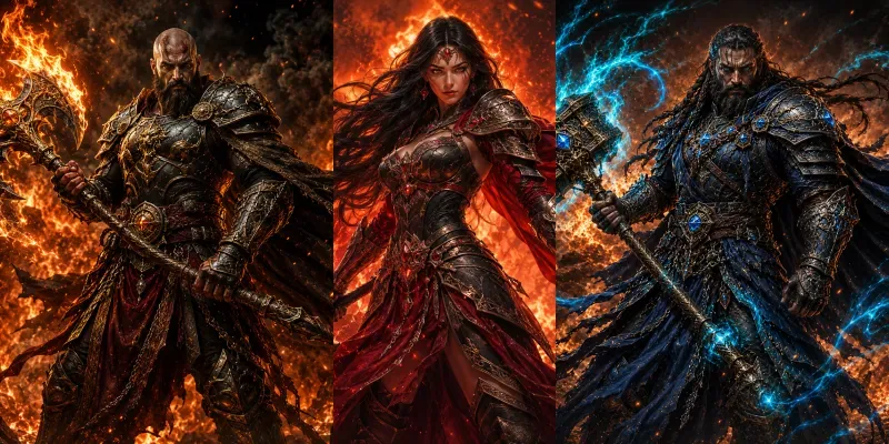 Elemental Fire Warriors generated by undefined