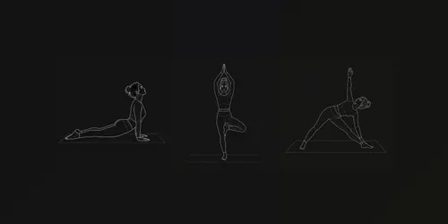 Minimalist Yoga Illustrations generated by gemini-image