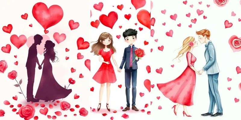 Valentines Day Couples Holding Hands generated by undefined