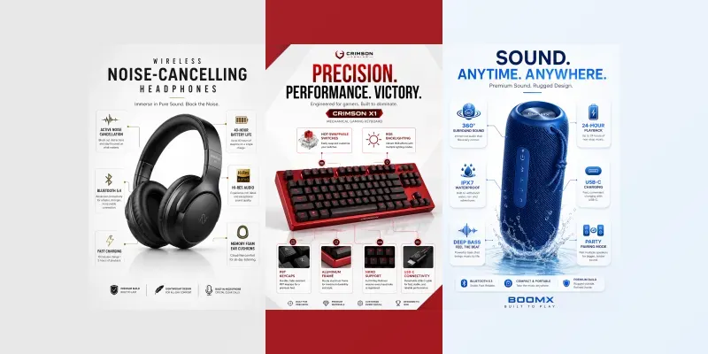 Product Feature Posters generated by undefined