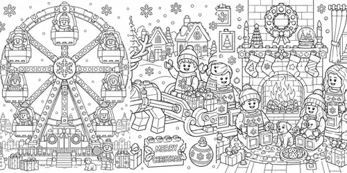 Lego Christmas Coloring generated by chatgpt-image