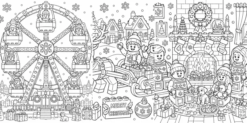 Lego Christmas Coloring generated by undefined
