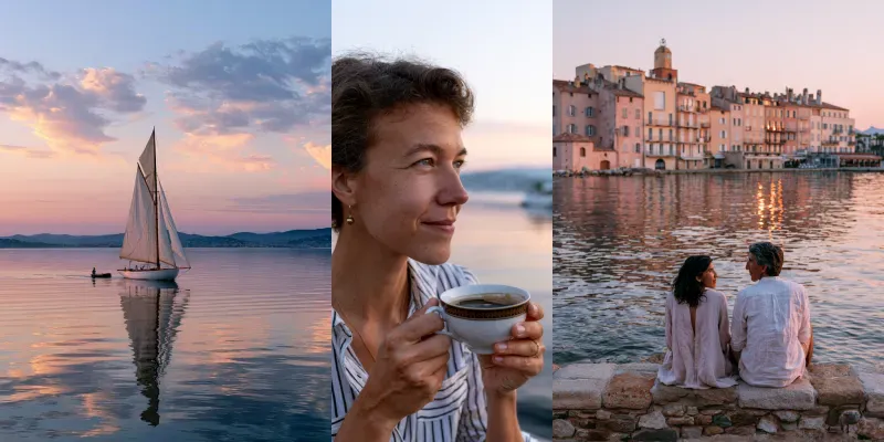 French Riviera Morning Photography generated by undefined