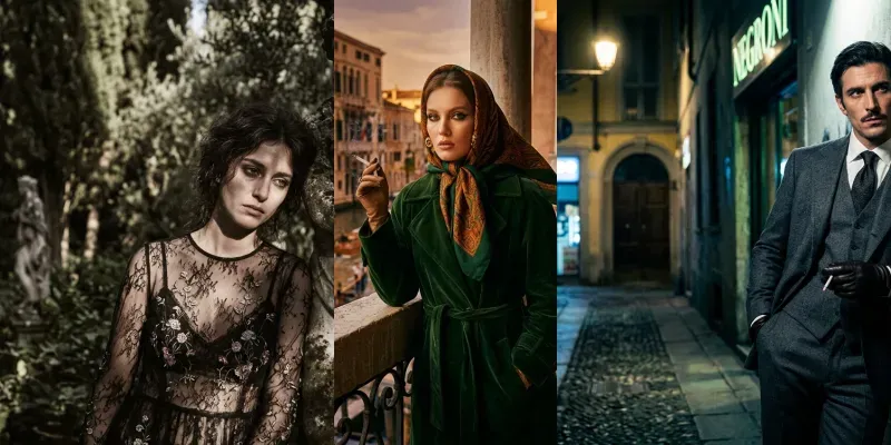 Vintage Italian Cinema 70s Editorials generated by undefined