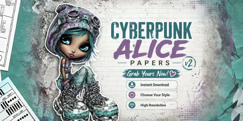 Alice In Cyberpunk World Plain Papers generated by undefined